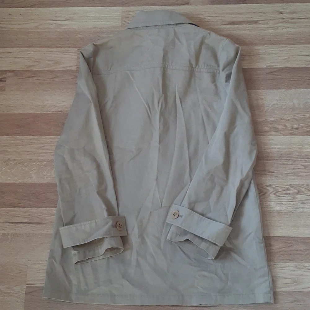 A.P.C. Single Breasted Short Classic Beige Tan Camel Cotton Trenchcoat Size 34 - Picture 3 of 10